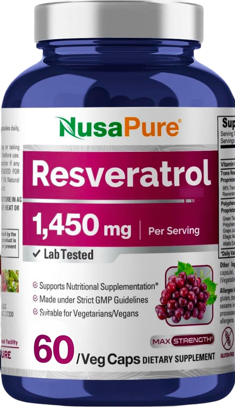 "Resveratrol: Poder, Salud y Energía en una Cápsula 💪🩸🔥"